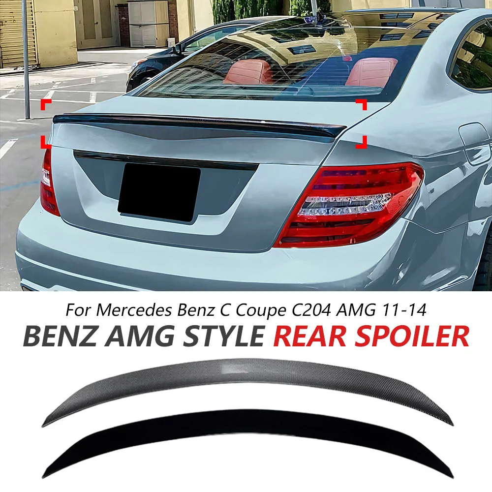 

Rear Spoiler For Mercedes Benz C Coupe C204 AMG 2011-2014 Glossy Black Sport Body Kit Trunk Lid Wing Car Update