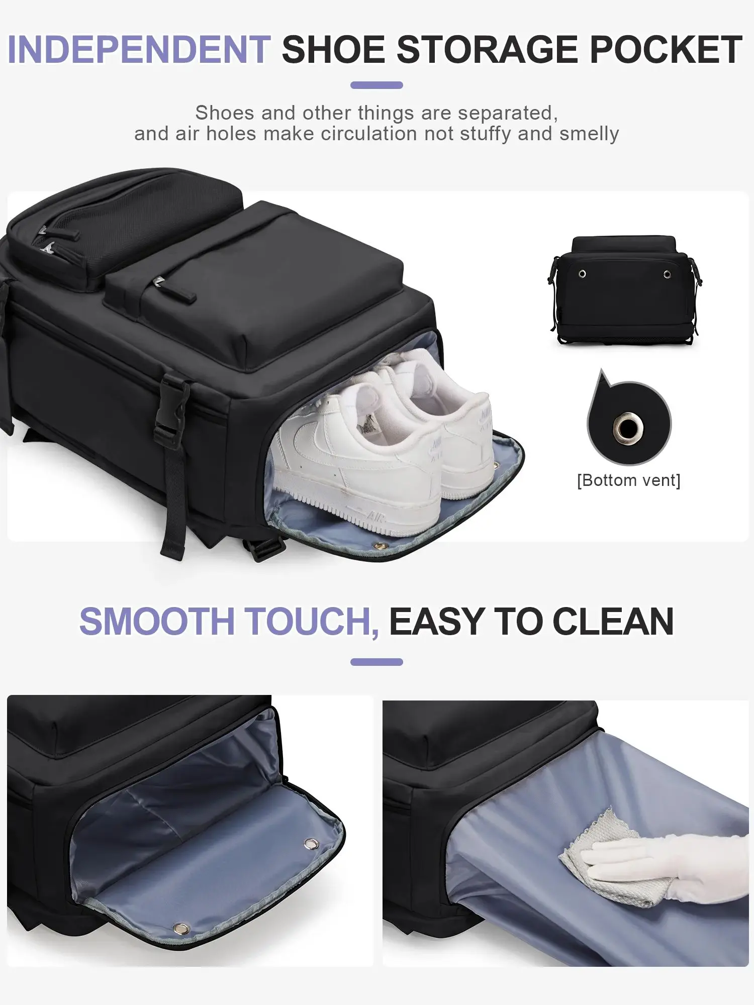 Laptop Backpack waterproof Travel Cabin Backpack vacuum Easyjet 45x36x20 Airline Approved Men Multifunctional Bag mochila hombre