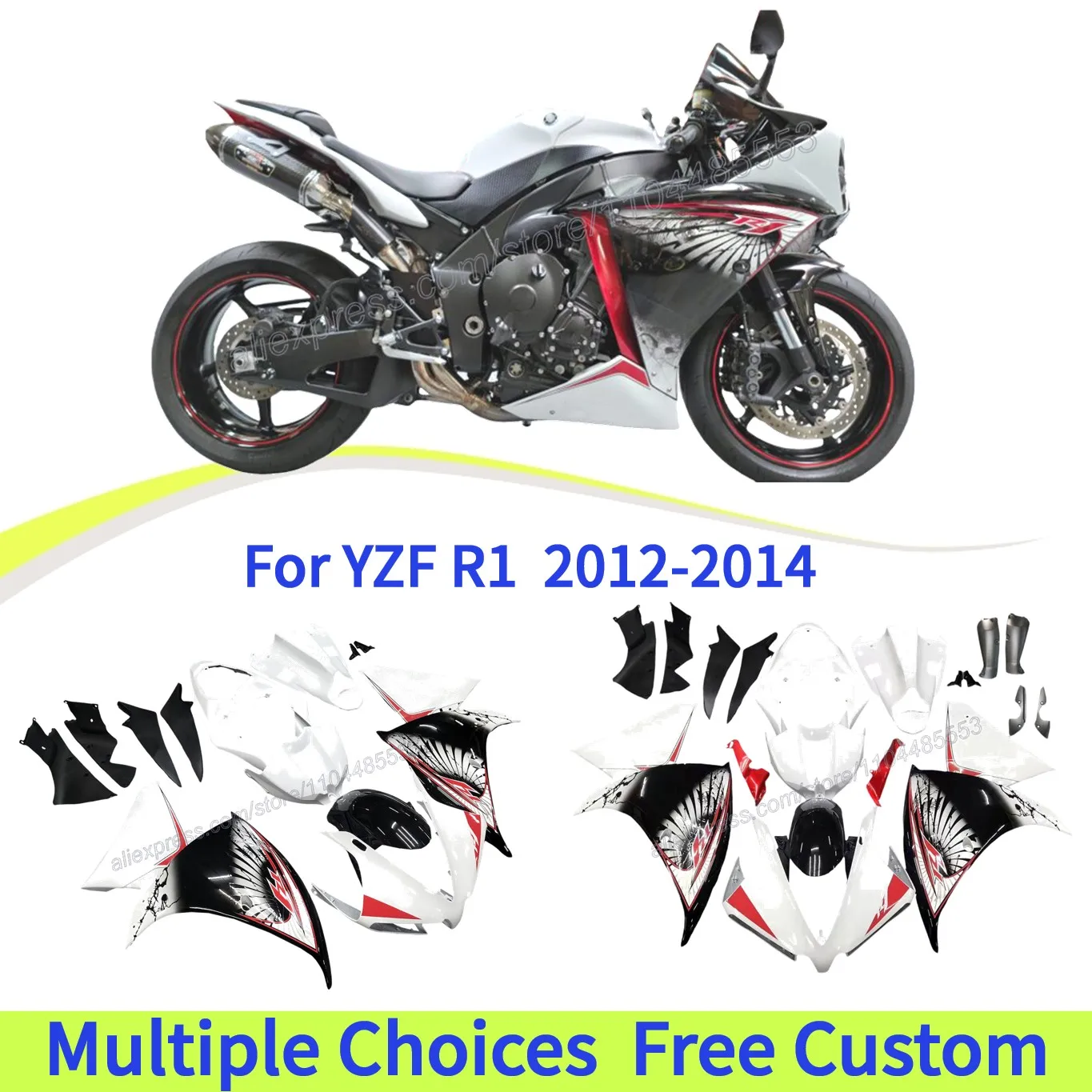 

High Grade Fairings kit for YAMAHA YZF R1 2012-2014 YZFR1 Motorcycle Accessories | Fairing Shell