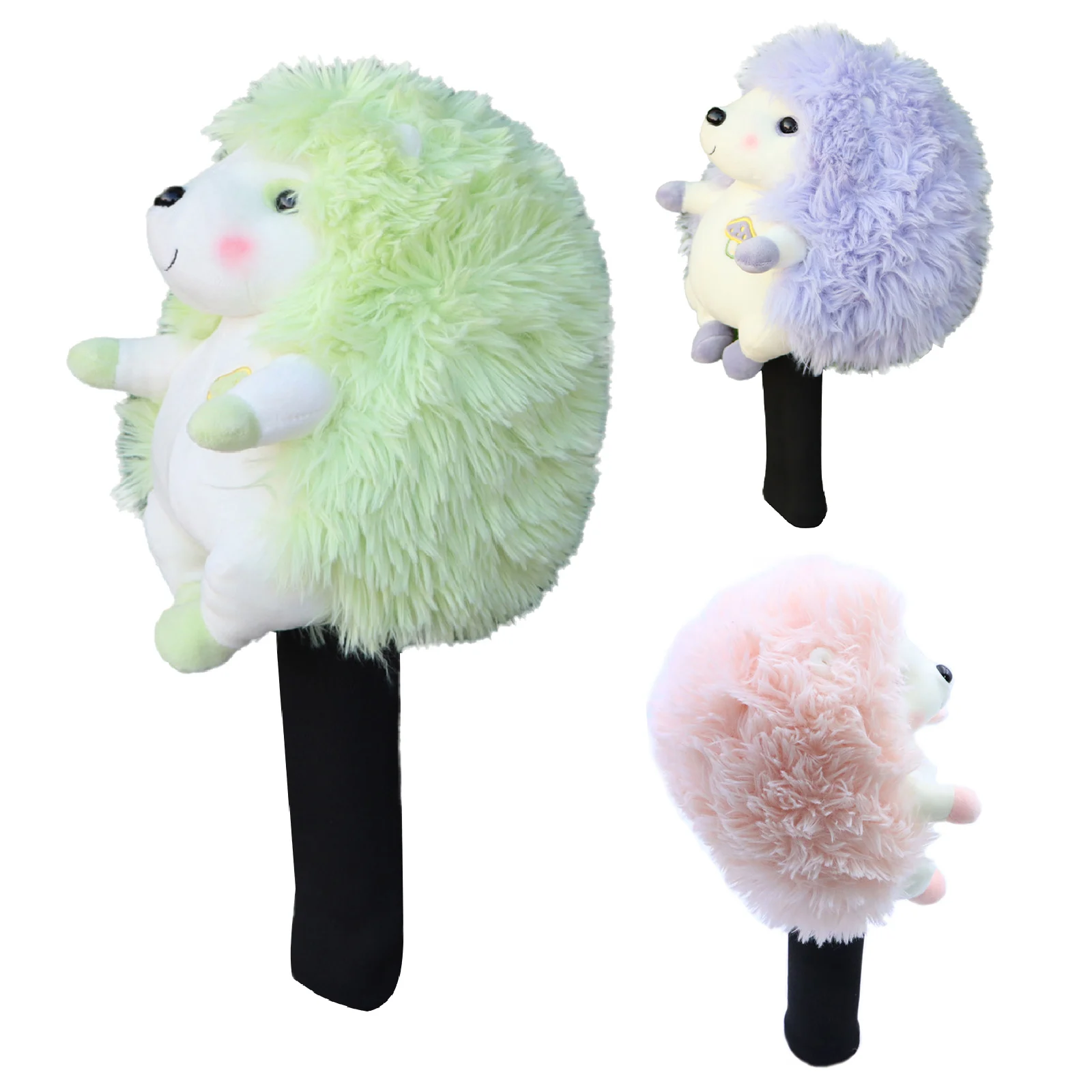 Cute Plush Hedgehog Golf Headcover for Standard 460cc Driver Head Protection 1Pc
