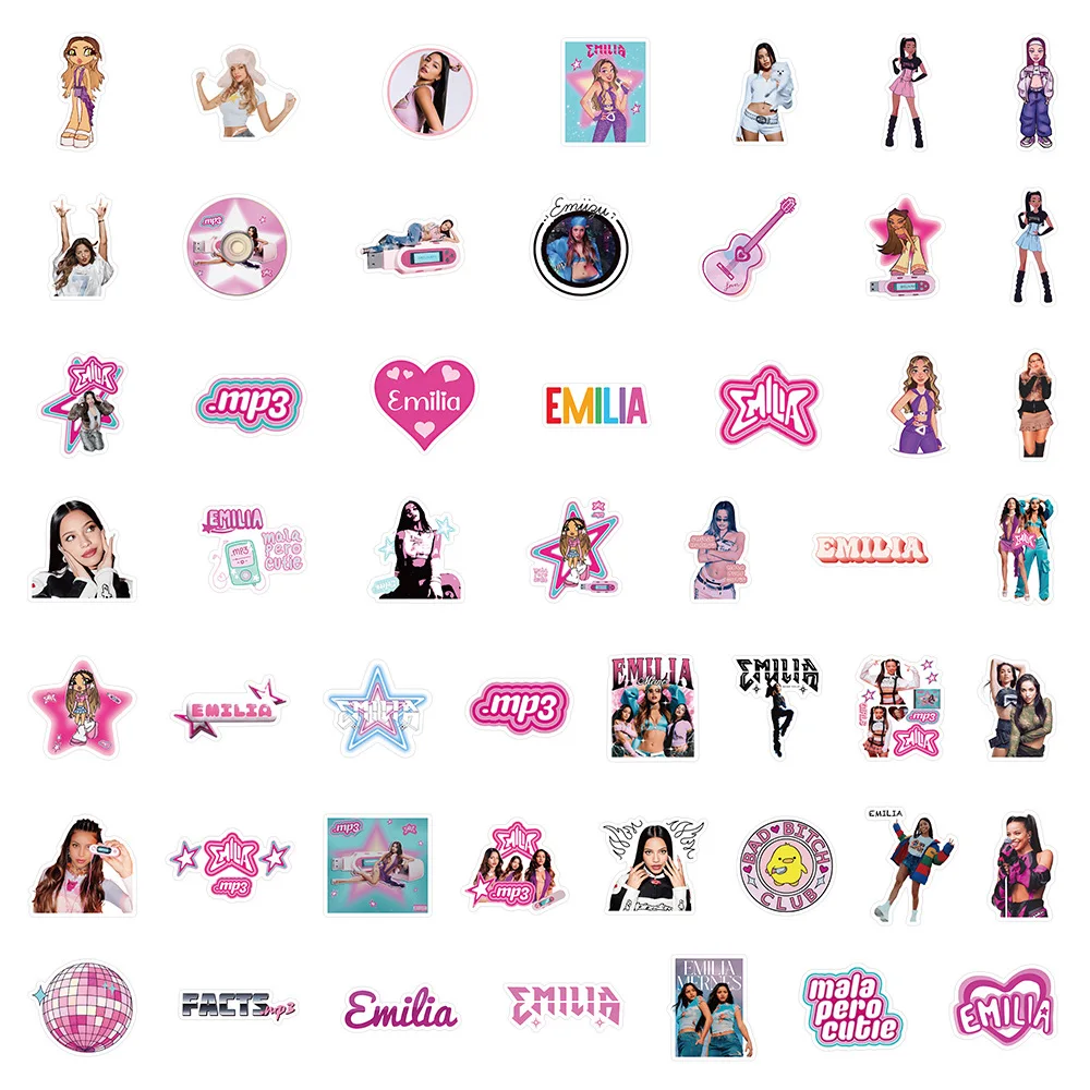 50 ชิ้นเอมิเลีย ซิงเกอร์ DIY โน๊ตบุ๊คสร้างสรรค์ตกแต่งสติกเกอร์กันน้ำ