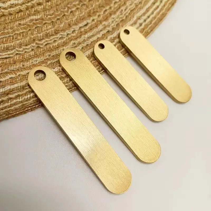 

10pcs Brass Rectangle Metal Stamping Blanks Engraving Pet ID Tags