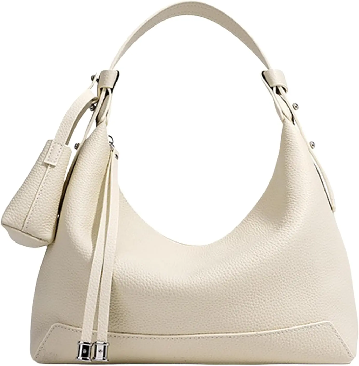 

Genuine Leather Women’s Crossbody Hobo Bag, Slouchy Crescent Shoulder Purse with Adjustable Strap