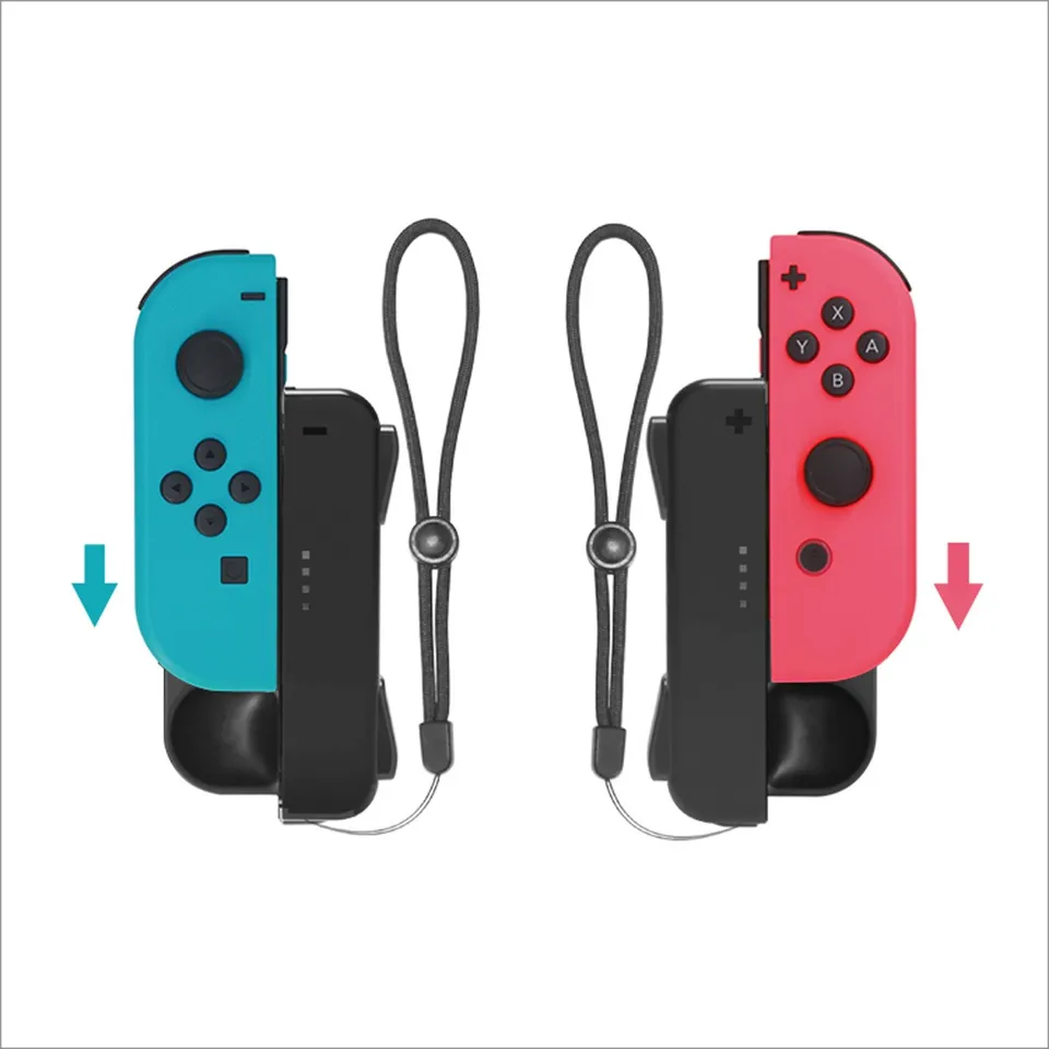 TNS-1729 スイッチ Joy-Con 用ミニグリップ 2個パック – 充電機能、LED