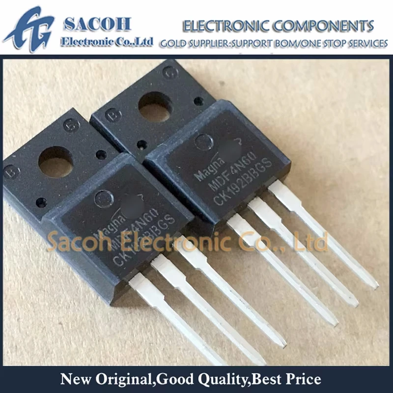 

New Original 10Pcs/Lot MDF4N60BTH MDF4N60 MDF4N60 TO-220F 4A 600V Power MOSFET Transistor