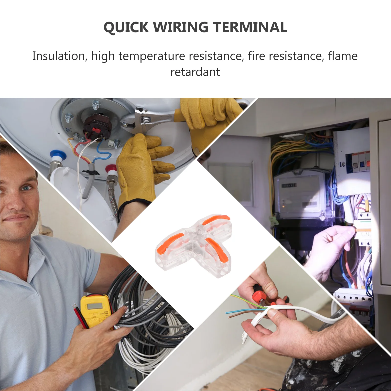 

10Pcs Insulated Wire Terminals Connector Set Professional Terminal Kit for Electrical Quick Splice Tinned Copper Cable