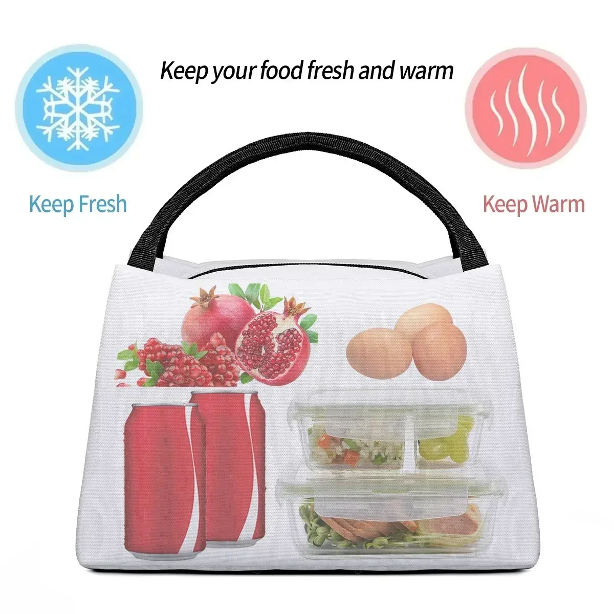 T-Twicecoasterss Lunch Bag Twice Logo Funny Lunch Box School Portable Tote Food Bags Print Cooler Bag