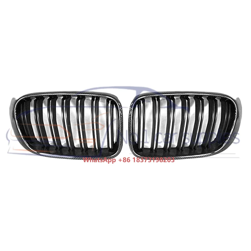

F25 F26 Carbon Fiber Front Grille Bumper Kidney Dual Slat For F X3 F X4 LCI