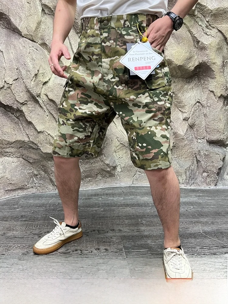 

Тактические orts, мужские прямые ноги с высокой талией, летние износостойкие многоэтажные камуфляжные эргономичные молодежные спортивные рукава