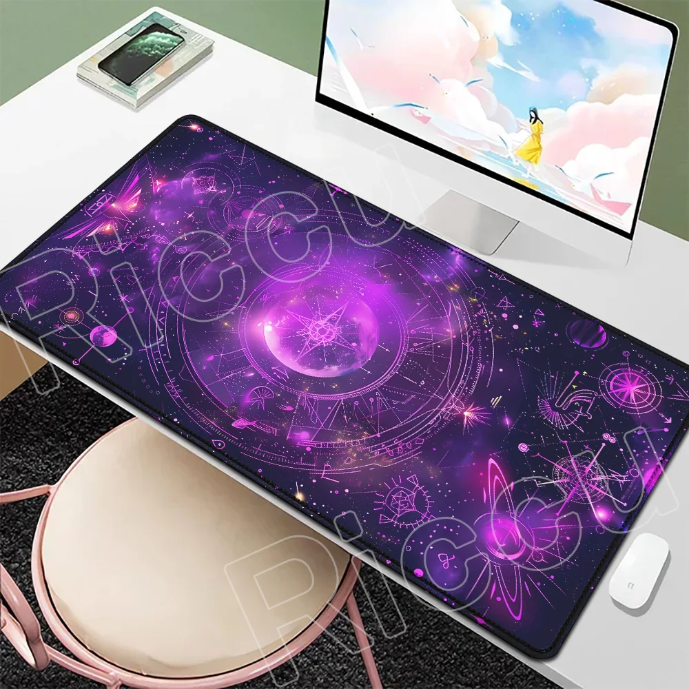 

New Magic Tarot Card Mouse Pad HD Black PC Gamer Moon Constellation Desk Mat XXL Kawaii Accessories Big Carpet Home Office Setup