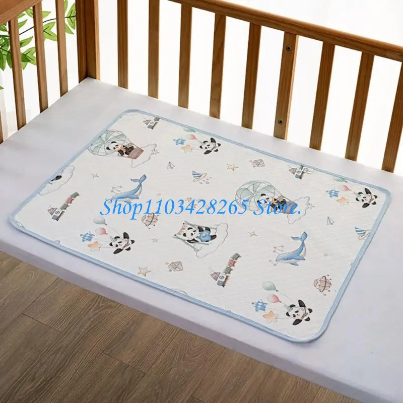 وسادة حفاضات أطفال قابلة للتنفس ومضادة للتسرب، حصيرة تغيير حفاضات الأطفال الرضع المحمولة لسرير الأطفال الصغار وسرير الأطفال ووقت