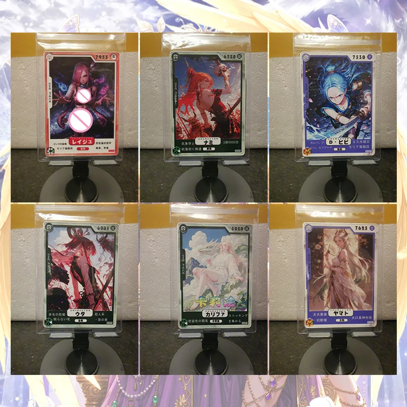 Anime One Piece Metal Cards Nami Yamato Vinsmoke Reiju Perona Uta Kalifa Tashigi Nefertari D Vivi Shirahoshi Collection Cards