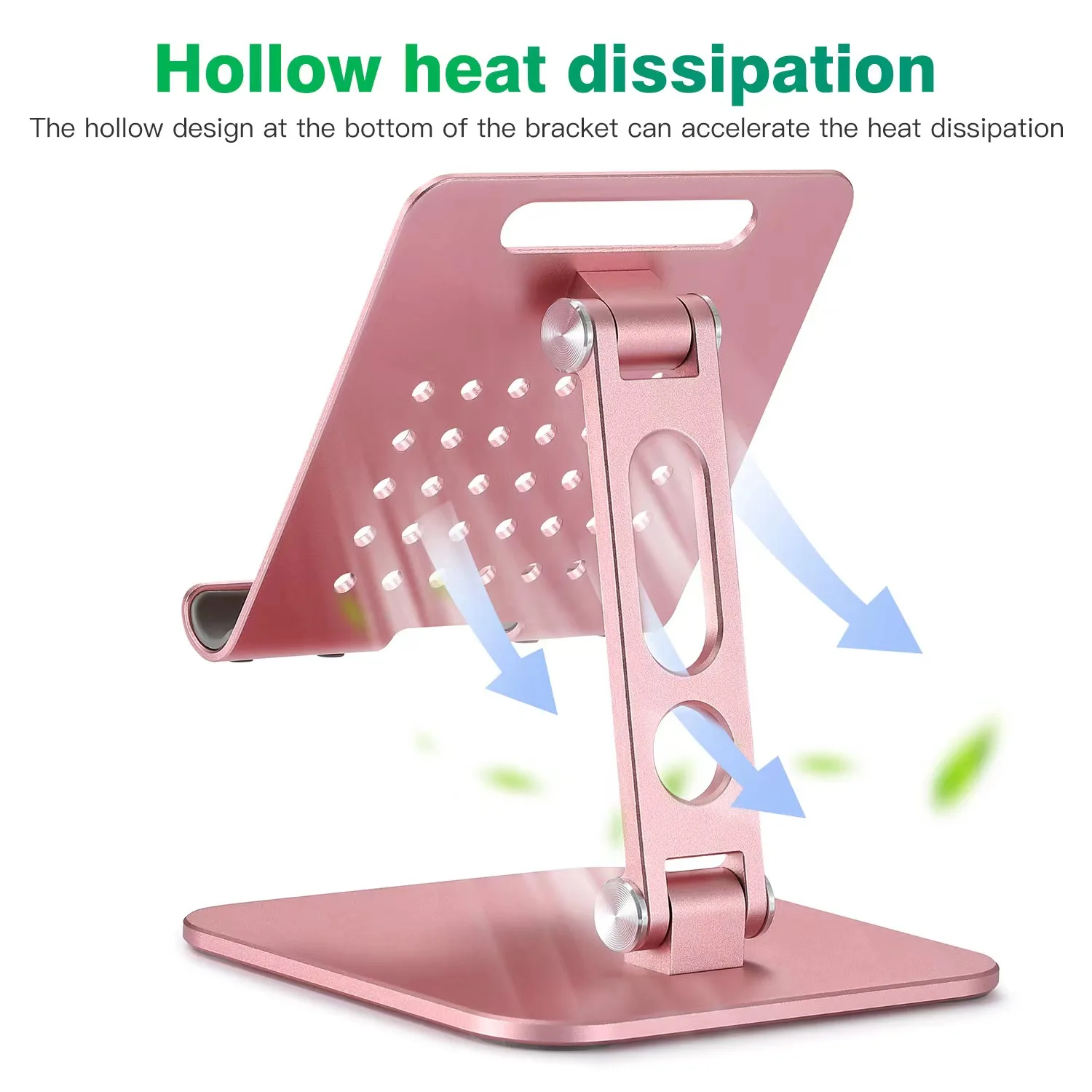 Ergonomic Folding Height Adjustable Aluminum Portable Adjustment Desktop tablet phone Holder Stand