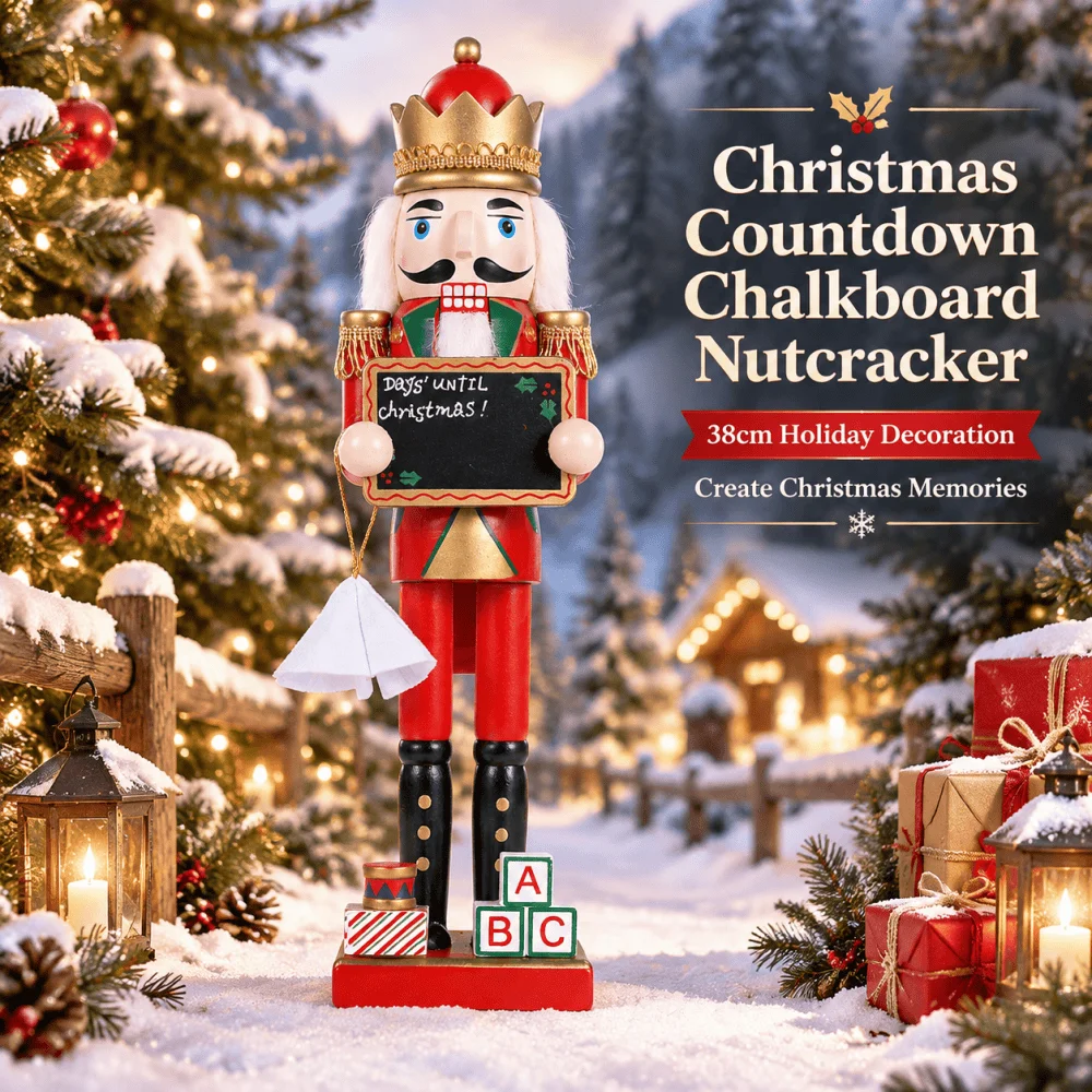 38CM Christmas Nutcracker Wood - Nutcracker Figurine ulasan dan harga