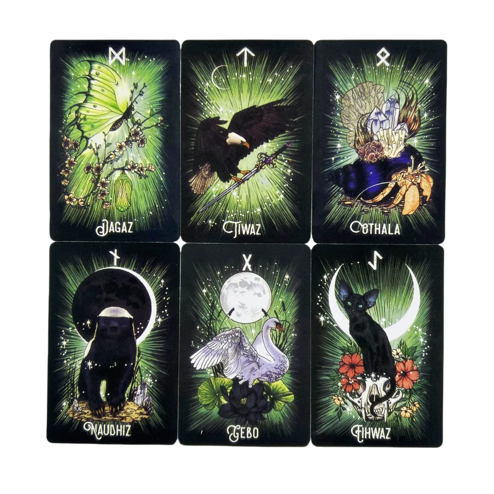 The Witchs Familiar Runic Oracle Card Fate Divination Prophecy Board Tarot Deck Card Family Party Playing Game image 2