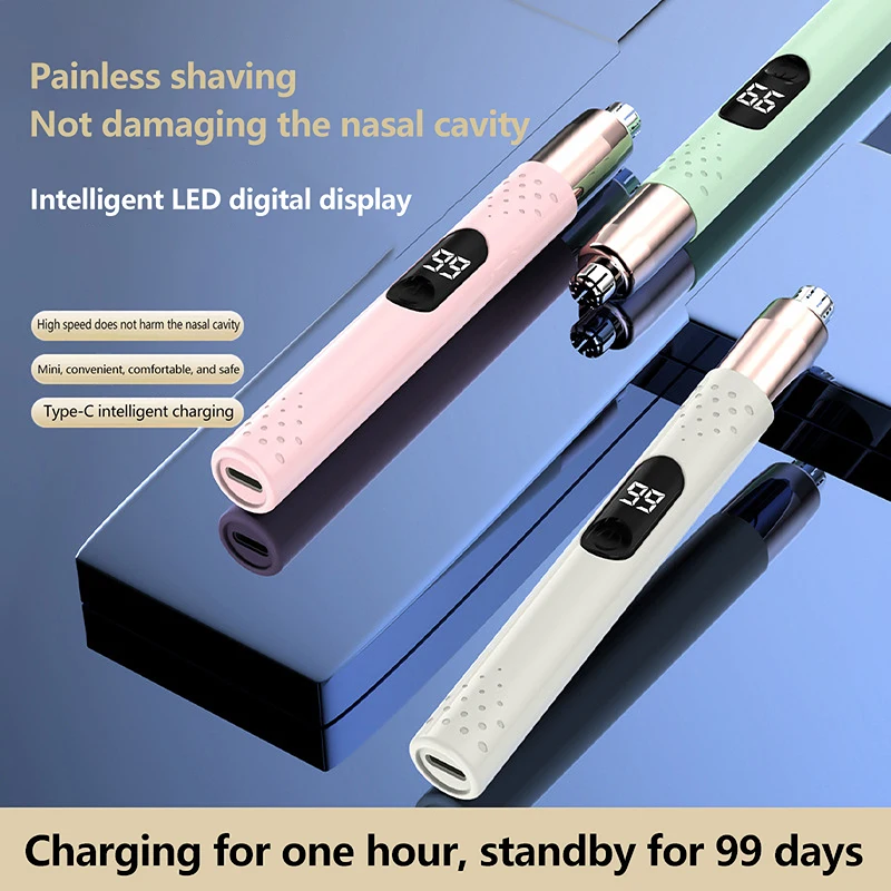

Electric Nose Hair Clipper Rechargeable Multi-Kinetic Shaving Multifunctional Unisex Automatic Washable Shaving Nose Trimmer
