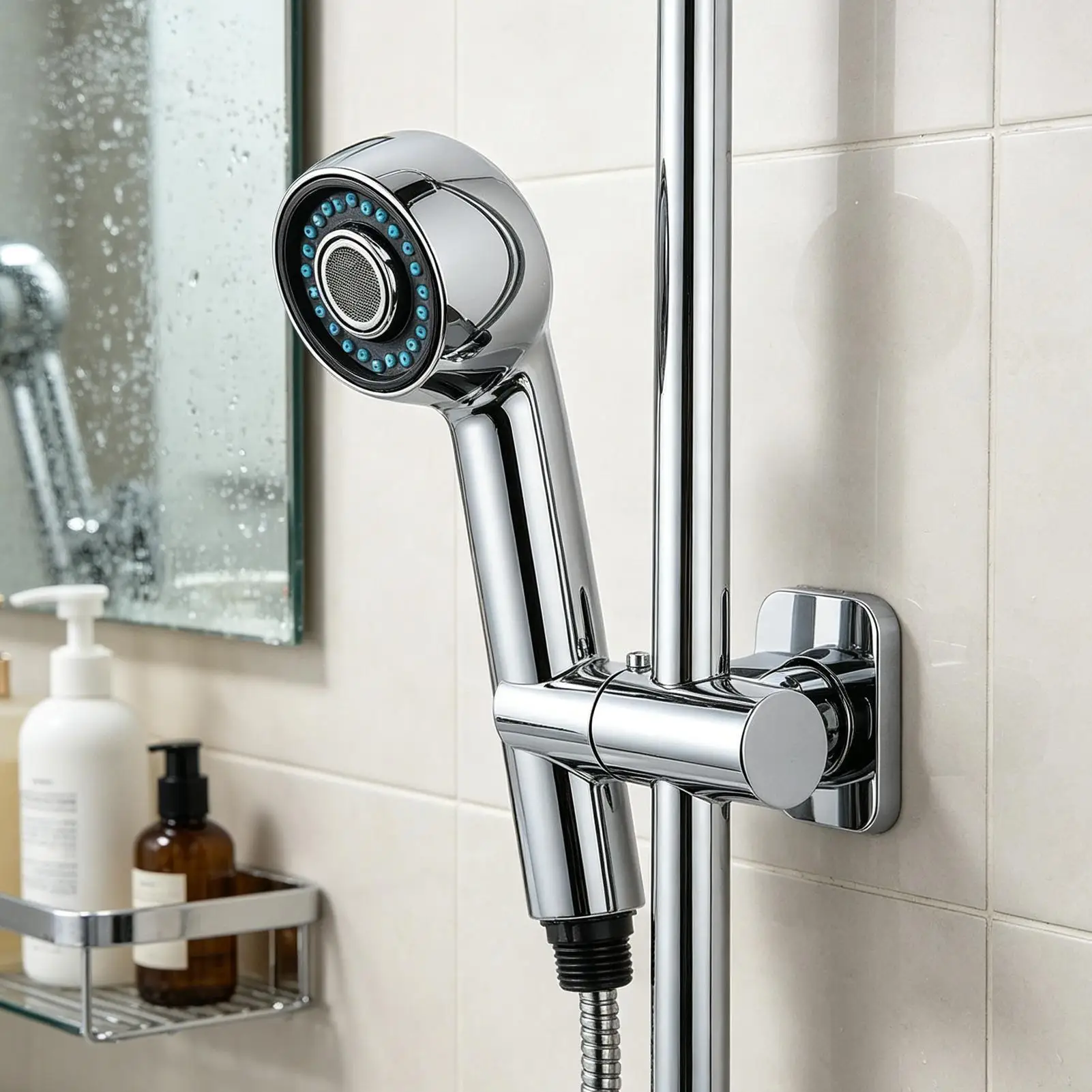 

Shower Head High Pressure Powerful Adjustable Portable Small RV Camper Shower Head For Home Bathroom Apartment Dorm Hotel Powder