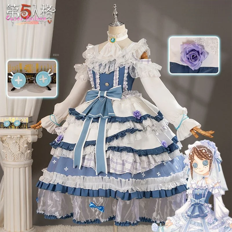 لعبة الهوية V إيما وودز أزياء تنكرية موحدة لحفلة الهالوين للنساء والرجال دعائم الكرنفال