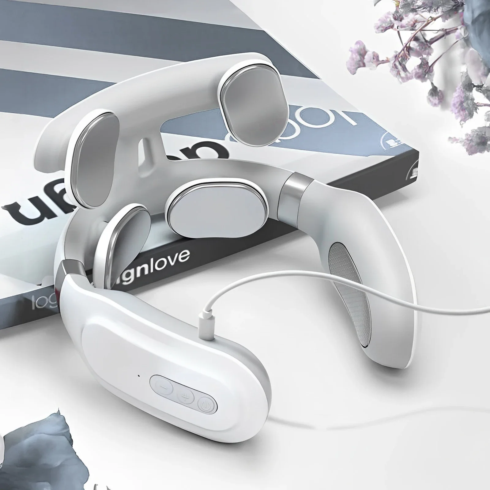 

Portable Neck & Shoulder Massager - Deep Tissue Kneading with 4 Modes & 16 Intensity Levels, USB Rechargeable, Ergonomic Design