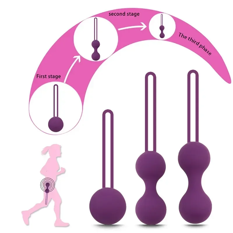 Silicone Vaginal Kegals Balls Sex Toys For Women Vagina Tighten Exercise Chinese Pelvic Floor Balls Anal Plug Muscle Trainer