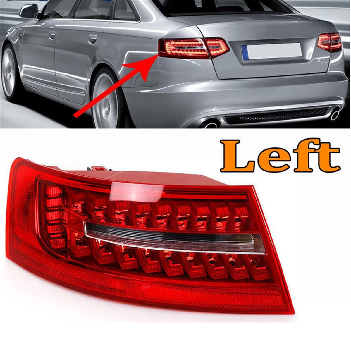 Right Outer LED Tail Light for Audi A6 C6 Sedan 2009 2010-2011 Rear Brake Stop Lamp 4FD945096B