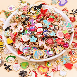 Wholesale Jewelry Accessories 10Pcs Mix Many Sorts of Love Heart Plant Animals Pendant Making Fashion Women Necklace Bracelet