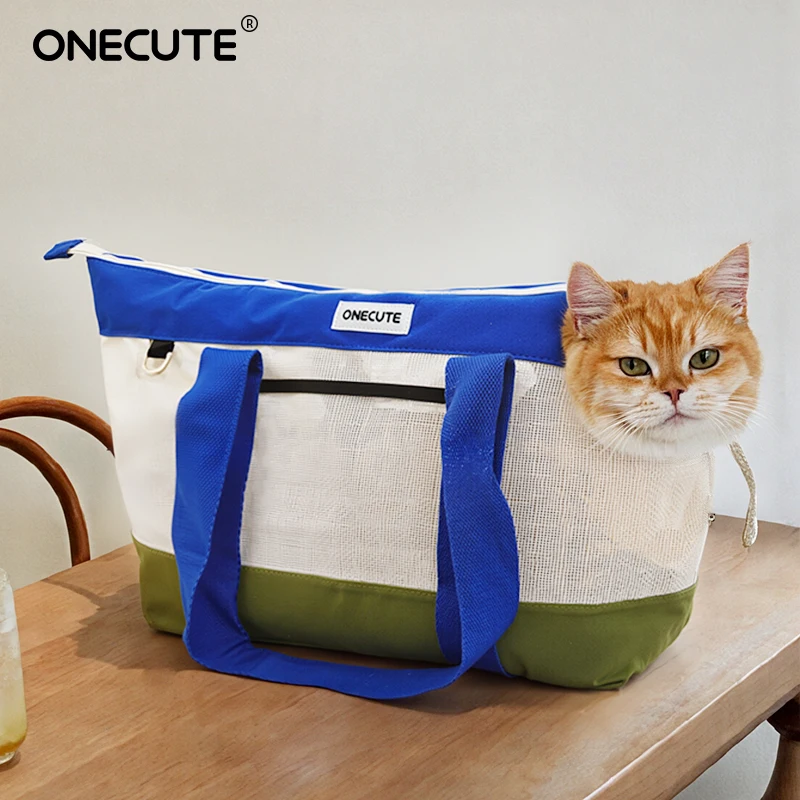 

ONECUTE Portable Cat Carrier Bag for Small Pets, Lightweight Shoulder Handbag with Safety Strap -Puppy Travel