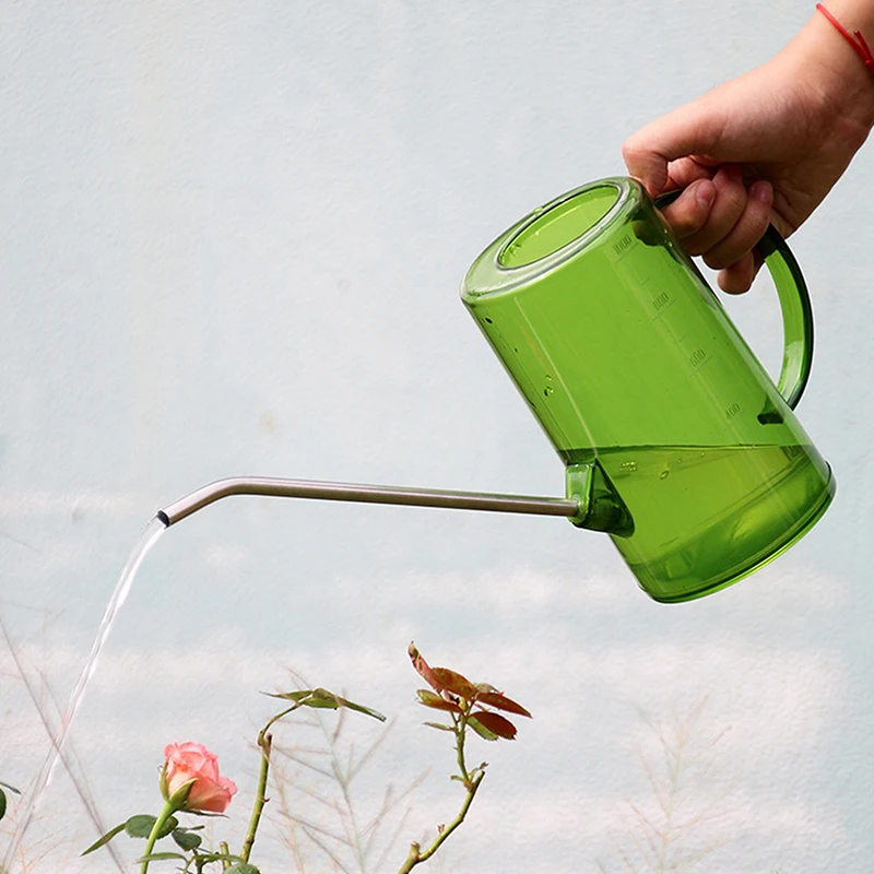 Gardening Watering Can Large Capacity Detachable Watering Kettle Household Stainless Steel Long Mouth Garden Lawn 1.5l Plastic