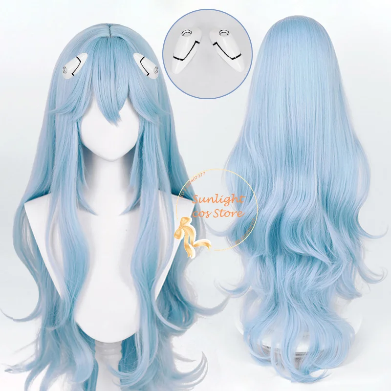 

EVA Ayanami Rei Cosplay Wig 100cm Cyan Blue Wavy Wigs Rei Ayanami Cosplay Anime Wigs For Women Heat Resistant Synthetic Hair