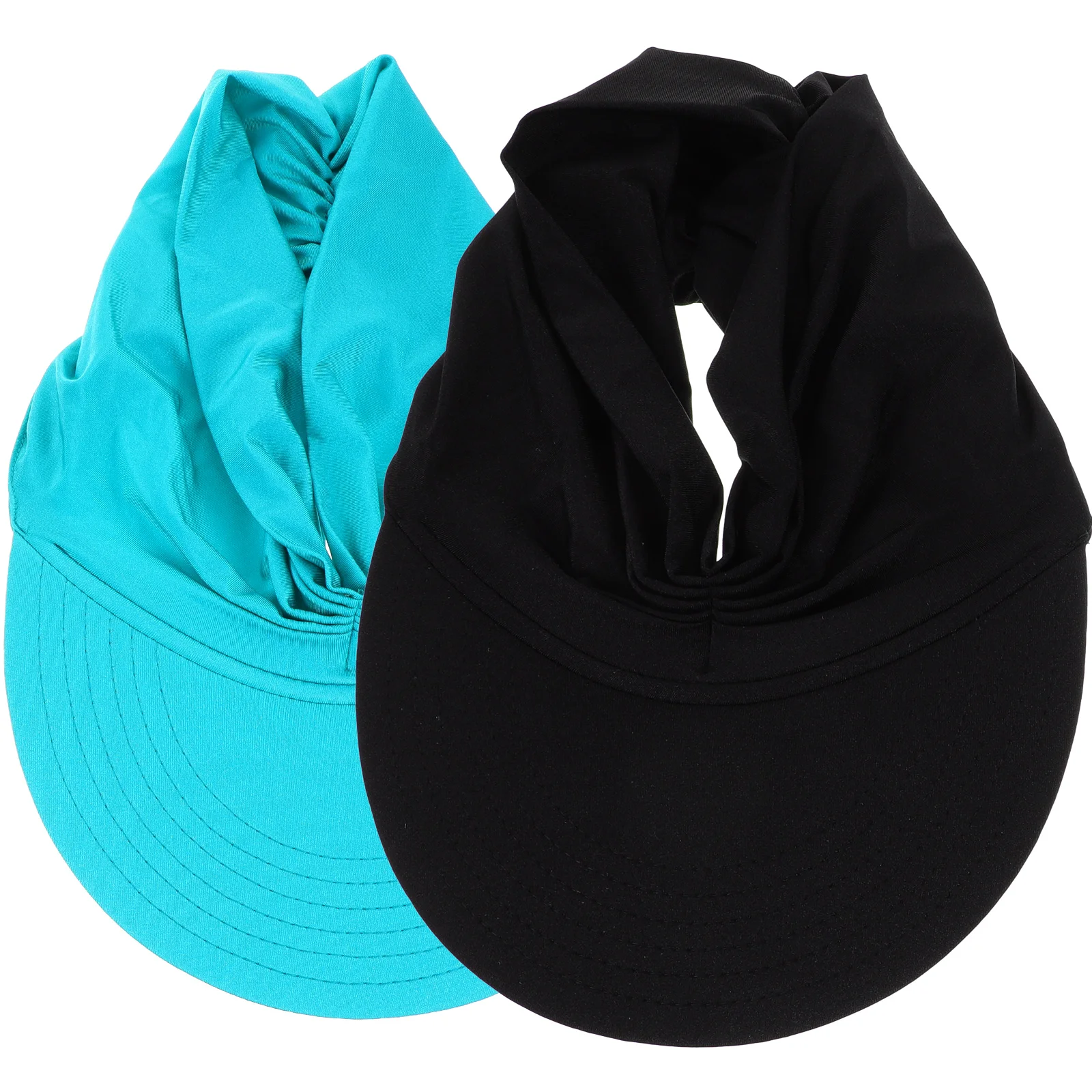 

2Pcs Sun Womens Beach Visor Wide Brim Summer Vacation Outdoor Camping Hiking Visors For Women Shade Protection Visors