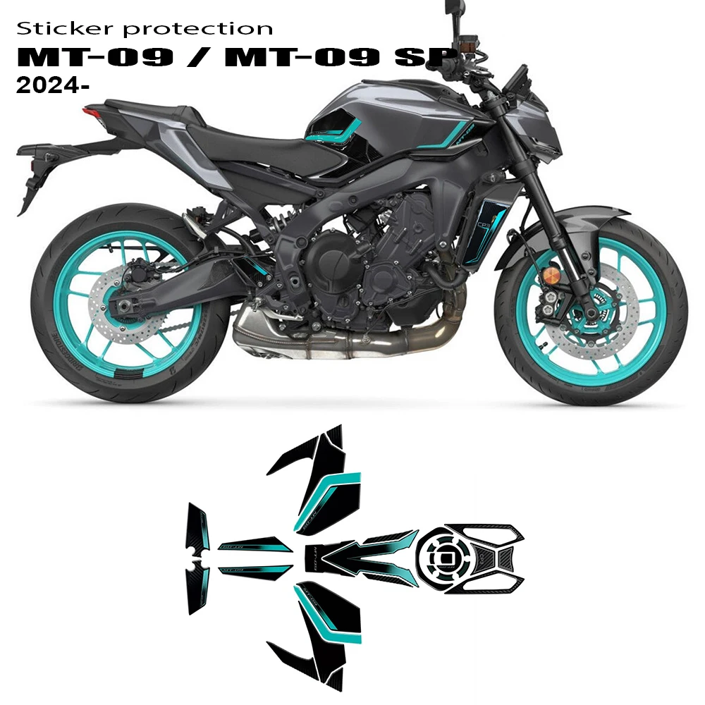 

Для MT 09 2024 MT-09 SP 2025 3D боковые защитные пленки для мотоцикла, аксессуары для бака, комплект наклеек
