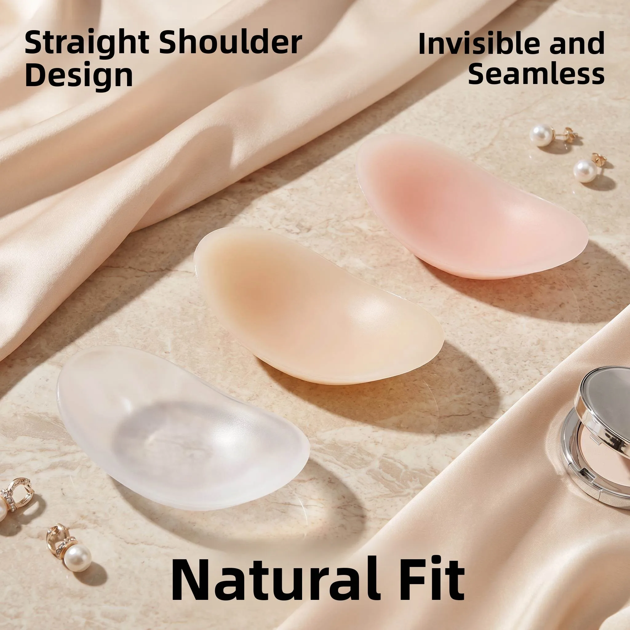 Invisible Silicone Shoulder Pads for Women Fake Shoulder Stickers Anti Slip Armpit Sweat Absorbent Summer Home Use Gloves