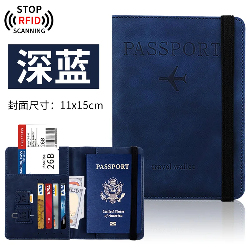 Cross-border popular RFID passport bag, multifunctional, can hold SIM card, ID card holder, passport holder, travel wallet