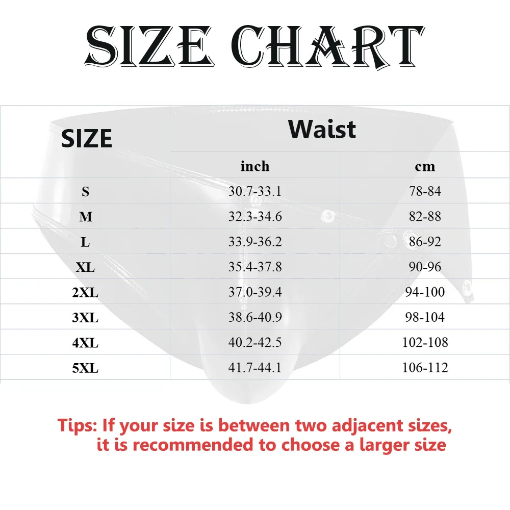 Mens Sexy Underwear with Press Button Big Penis Pouch Erotic Faux Leather Briefs Open Crotch Pouch Male Panties Gay Underpants