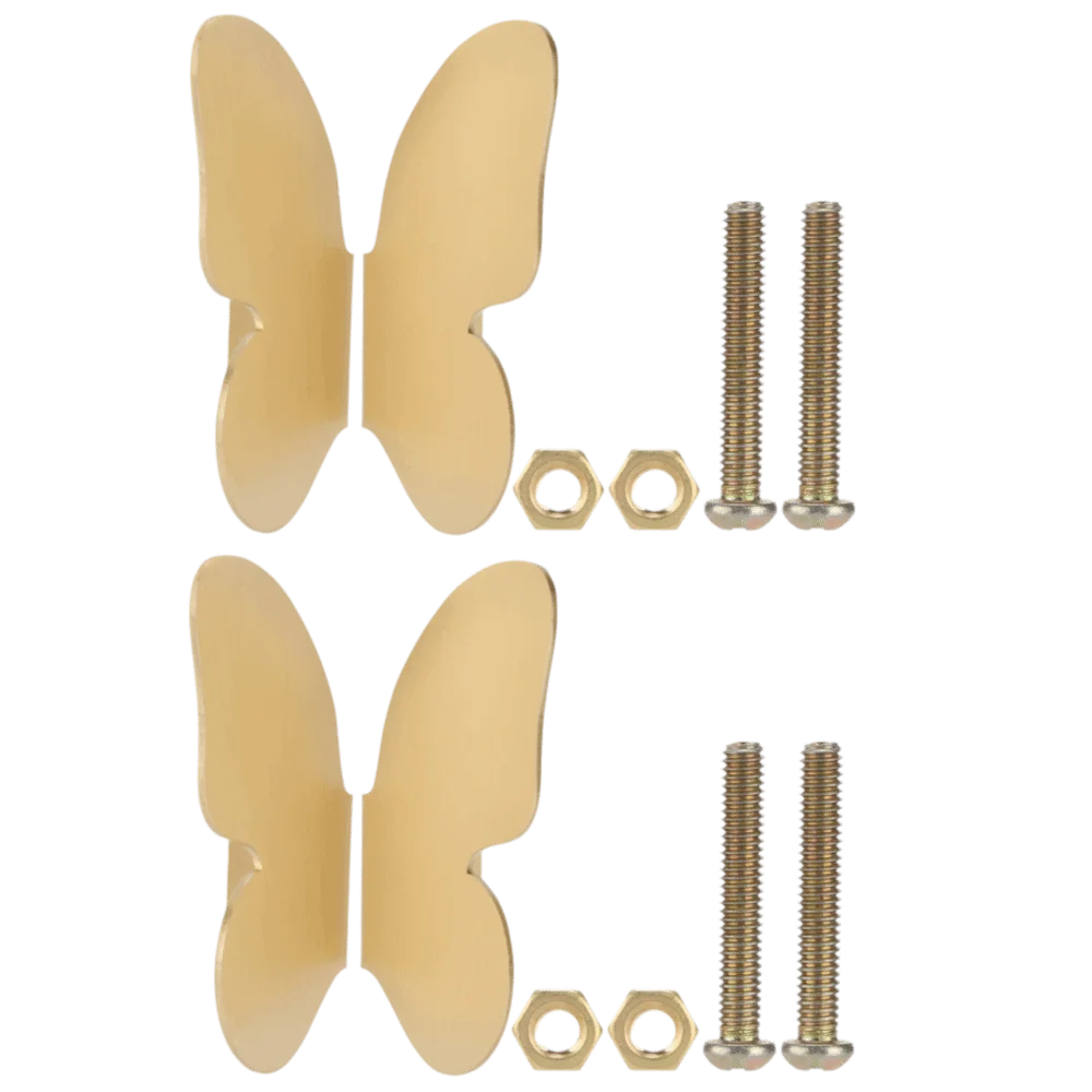 2set Luxury Brass Cabinet Knobs Gold Finish Single Hole Drawer Pulls Wardrobe Handles For Cabinets