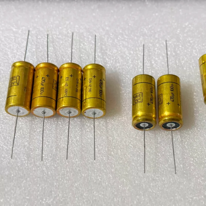 100V 470μF DIN41316 ROE German Original Box Axial Cathode Audio Filter Electrolytic Capacitor