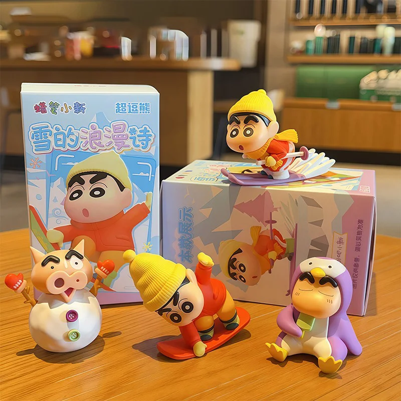 Kawaii Crayon Shin-chan Romantic Figure Blind Box Cute Shin-chan Ornament Anime Tide Play Peripheral Car Desktop Decoration