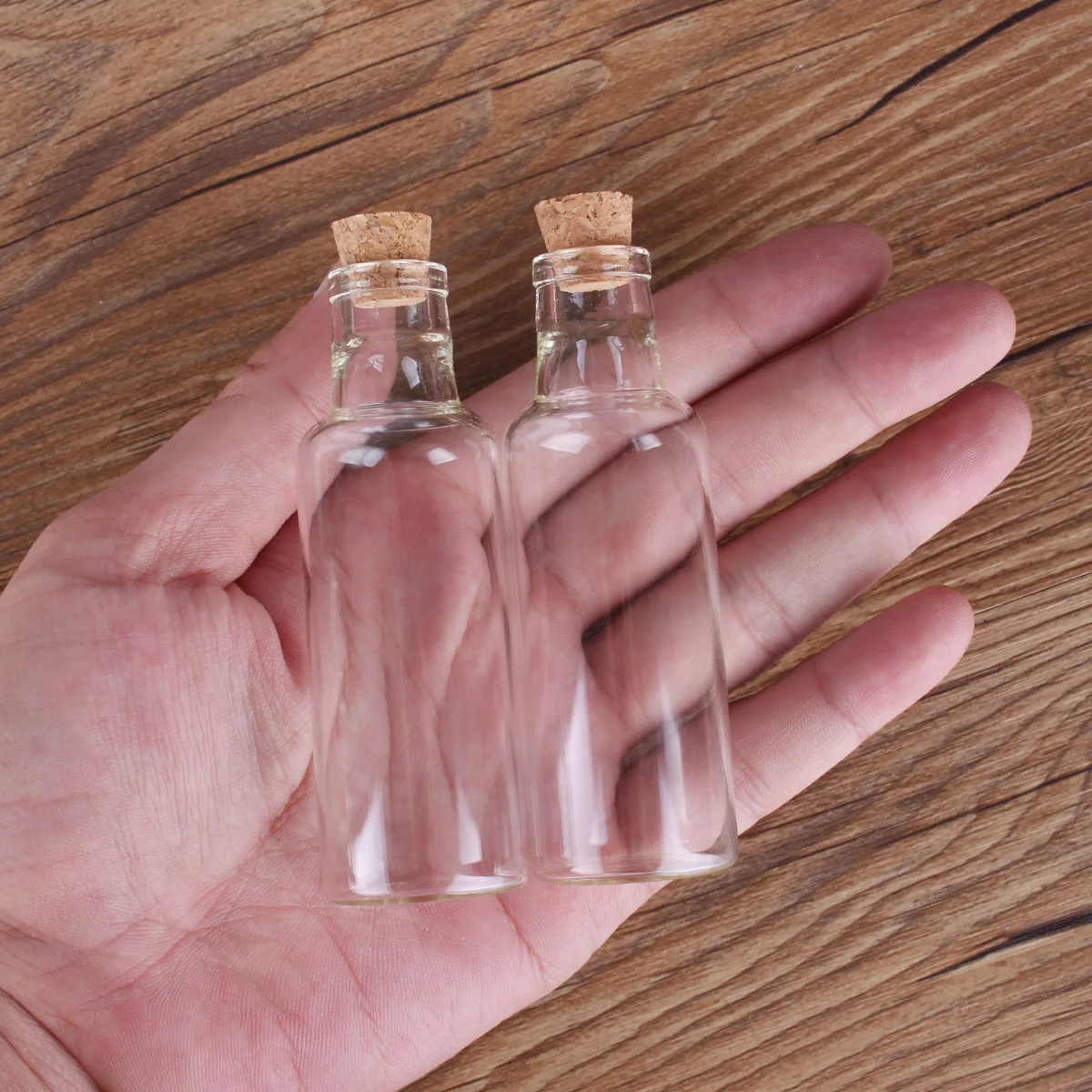 24pcs 12ml 15ml 25ml 35ml Small Glass Bottles with Cork Stopper Empty Spice Wish Bottles Jars Gift Crafts Vials