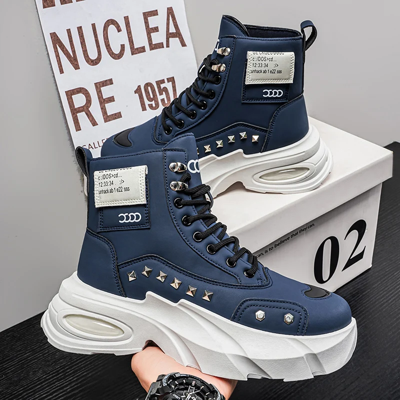 Herren Leichte Ganzjahres-High-Top Outdoor-Stiefel, Outdoor-Freizeitschuhe, Laufschuhe für Männer – Detail 9