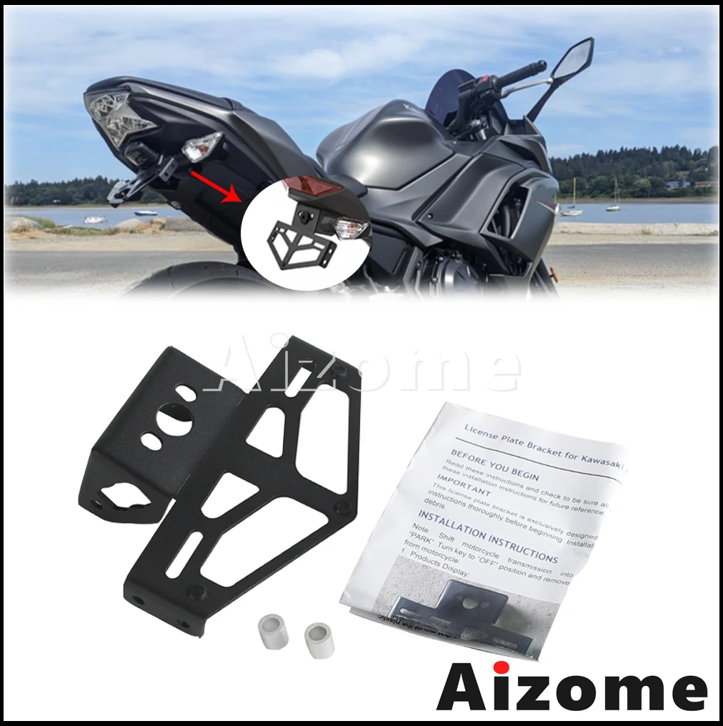 

Ninja 400 Motorcycle License Plate Holder Number Plate Bracket Iron Fender Eliminator Kits For Kawasaki Ninja 400 Z400 2018-2024