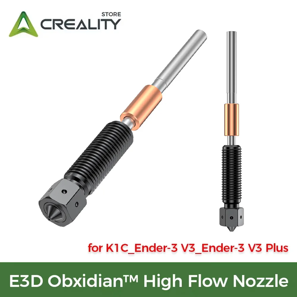 

Creality Genuine E3D Obxidian ™ Модернизированный материал в сборе сопла высокого расхода для деталей 3D-принтера K1C_Ender-3 V3_Ender-3 V3 Plus