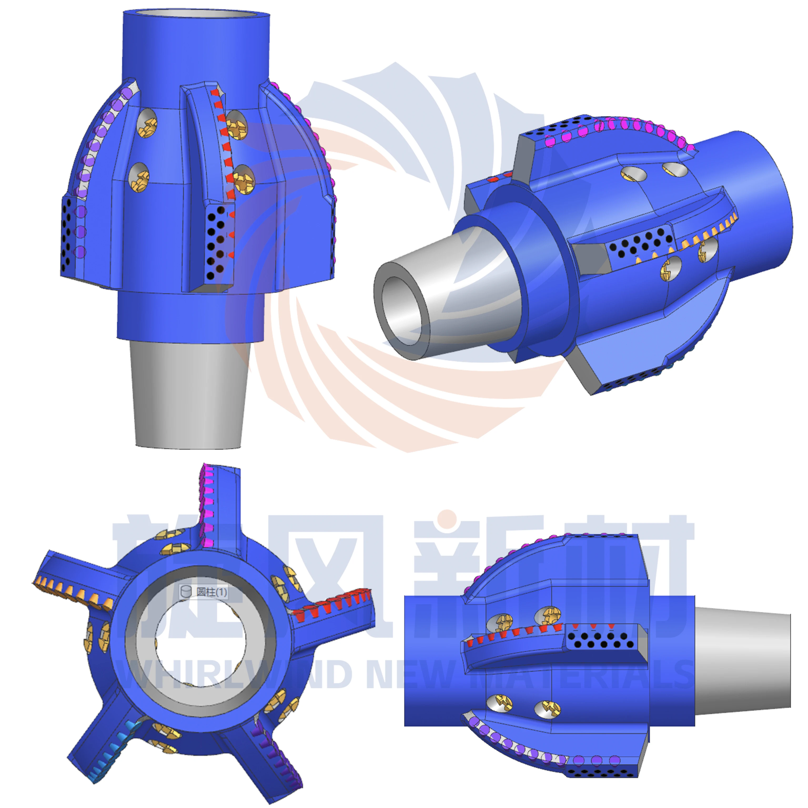 5 Blades Factory Price PDC Reamer Bit Diamond Hole Opening PDC Drill Bit for Hard Rock Quarry and Well Drilling