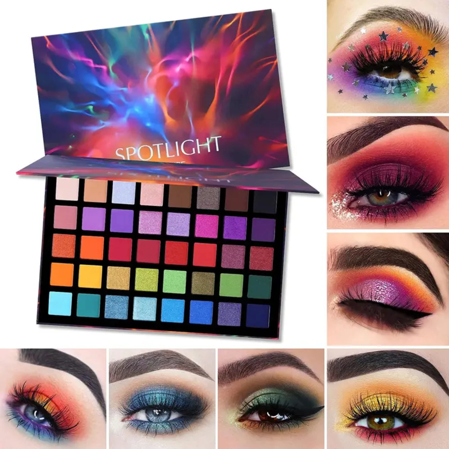 UCANBE Spotlight Eyeshadow Palette - 40 Vibrant Matte & Shimmer Shades for Bold Glamorous Look, Perfect for All Occasions | Vers