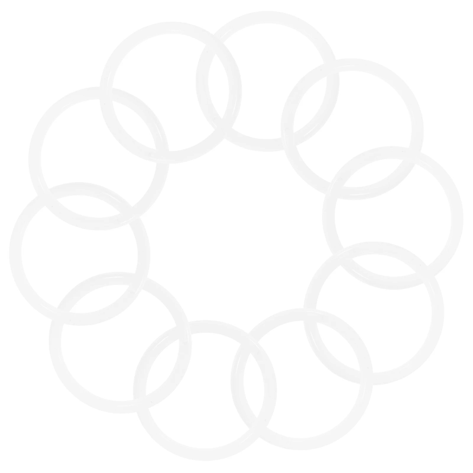 

50pcs Plastic Macrame Hoops White Dreamcatcher Rings Diy Craft Wreath Decor Sewing Weaving Projects Durable