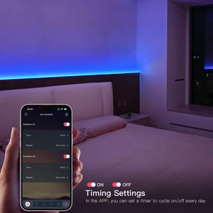 High Gloss RGB USB LED Light, 30led/m, diode tape, wireless, bluetooth, app control, bedroom, kitchen, tv, decoration, 5050 10 Main Sales Lighting - №7