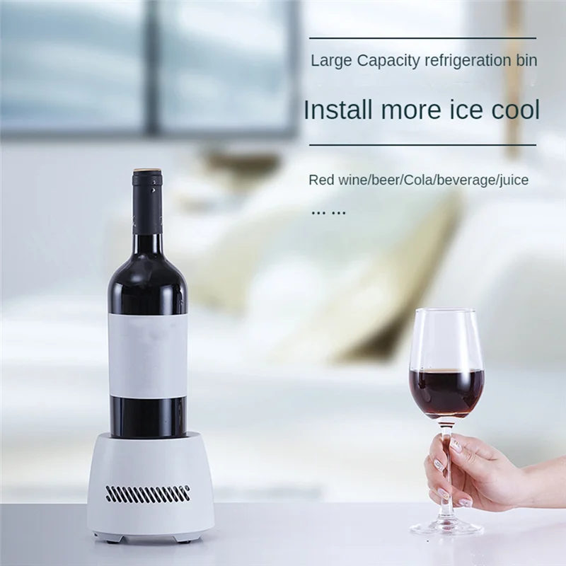 

67НОВАЯ летняя чашка с быстрым охлаждением, мини-чашка с непрерывным охлаждением, настольный холодильник, кружка для воды/соды/сухоты, вилка стандарта США, белая