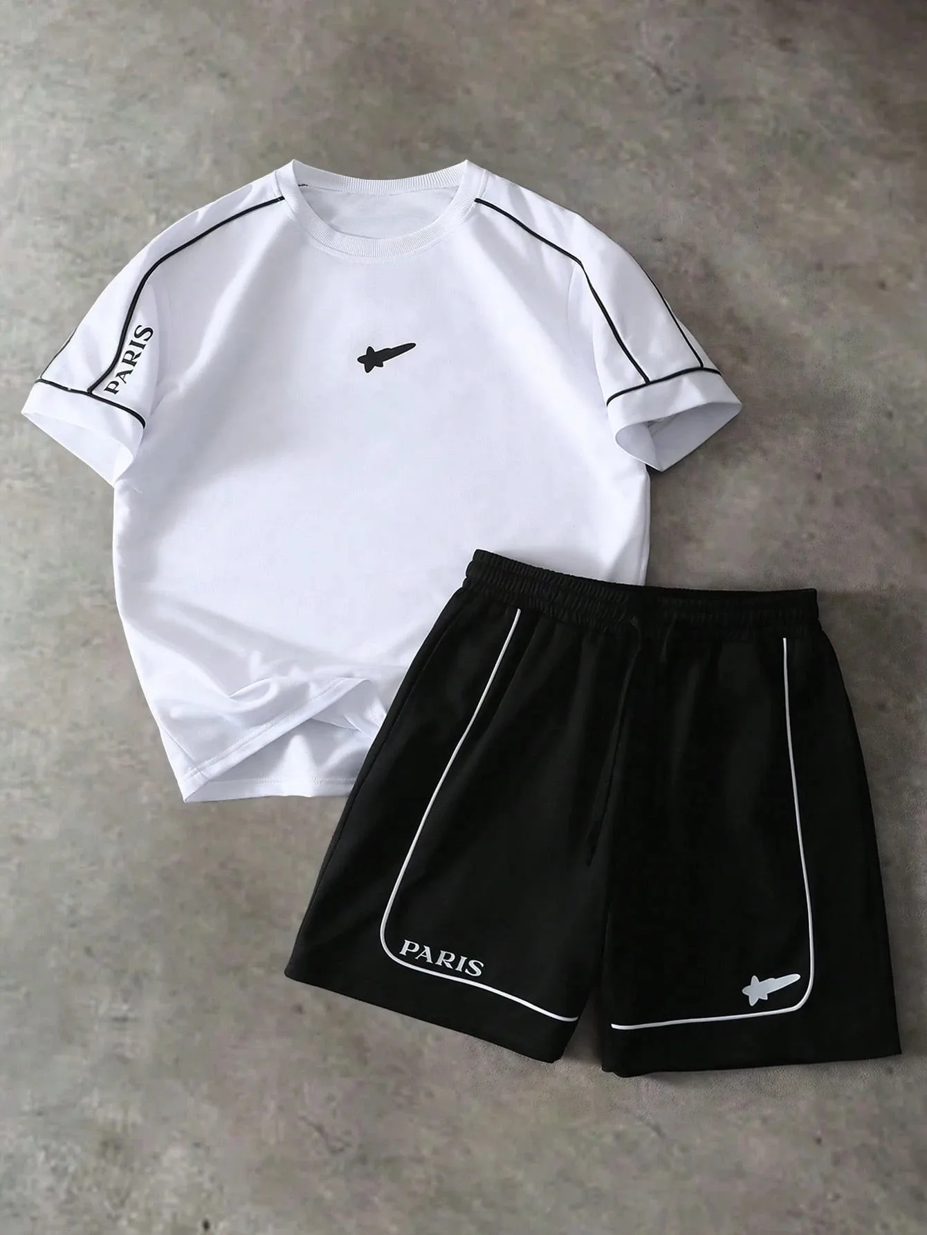 2026 Summer New Men's Short-Sleeved Shorts Set with 3D Pattern Printing - Street Casual Fashion Comfortable and Stylish