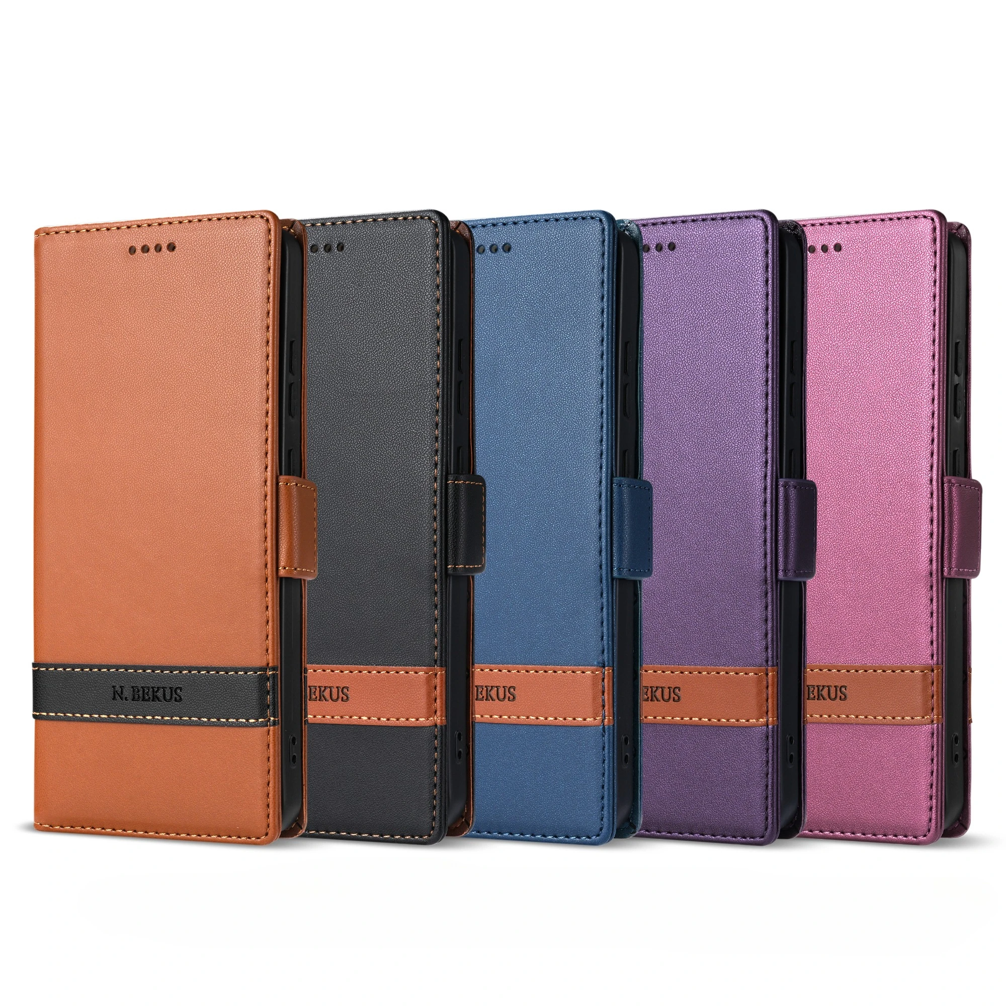 Lederhülle für Samsung Galaxy S26 Ultra S25 S24 S23 S22 S21 Plus A18 A17 A07 A57 A37 A56 A36 Brieftasche Kartenfach RFID Handyhülle