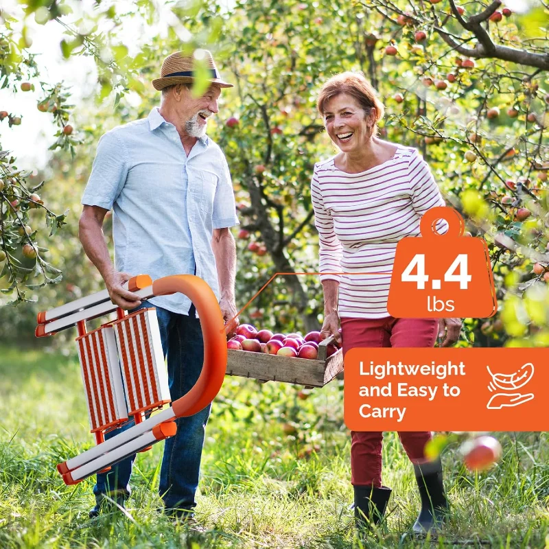 LUISLADDERS 2 Step Ladder Aluminum Lightweight Folding Step Stool Portable Home and Kitchen Sturdy Stepladder 500lbs EN131