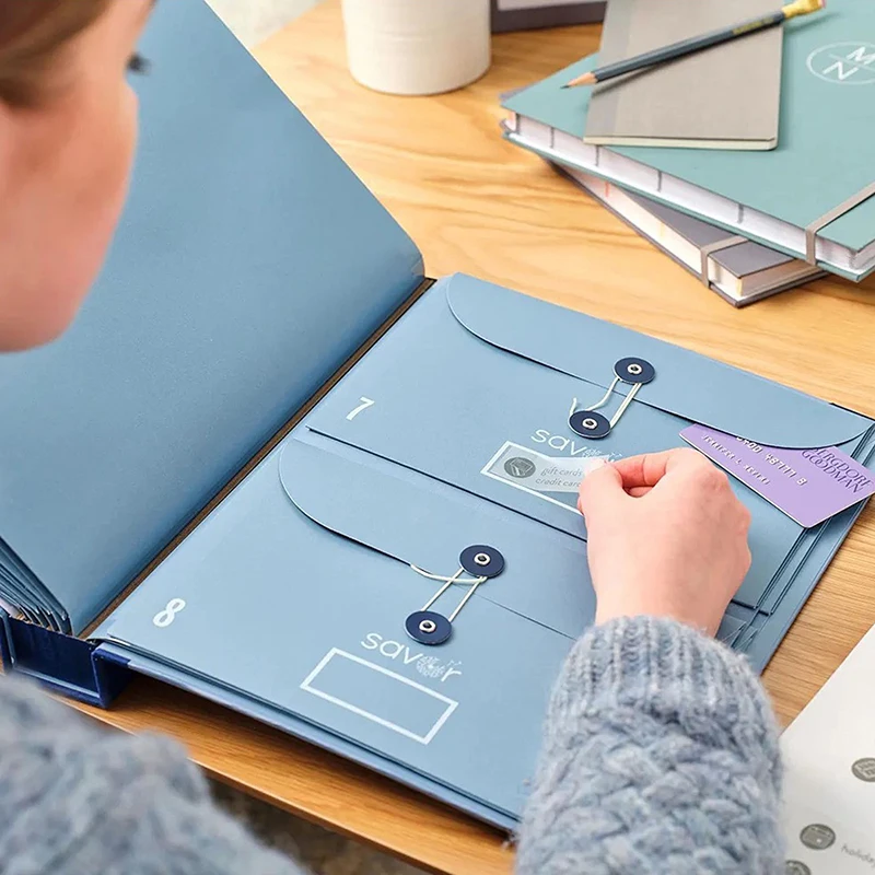 File Storage Tools"In Case I Go Missing" Binder File Organizer Manila Pocket Folder Accordion Storage Folder【A】